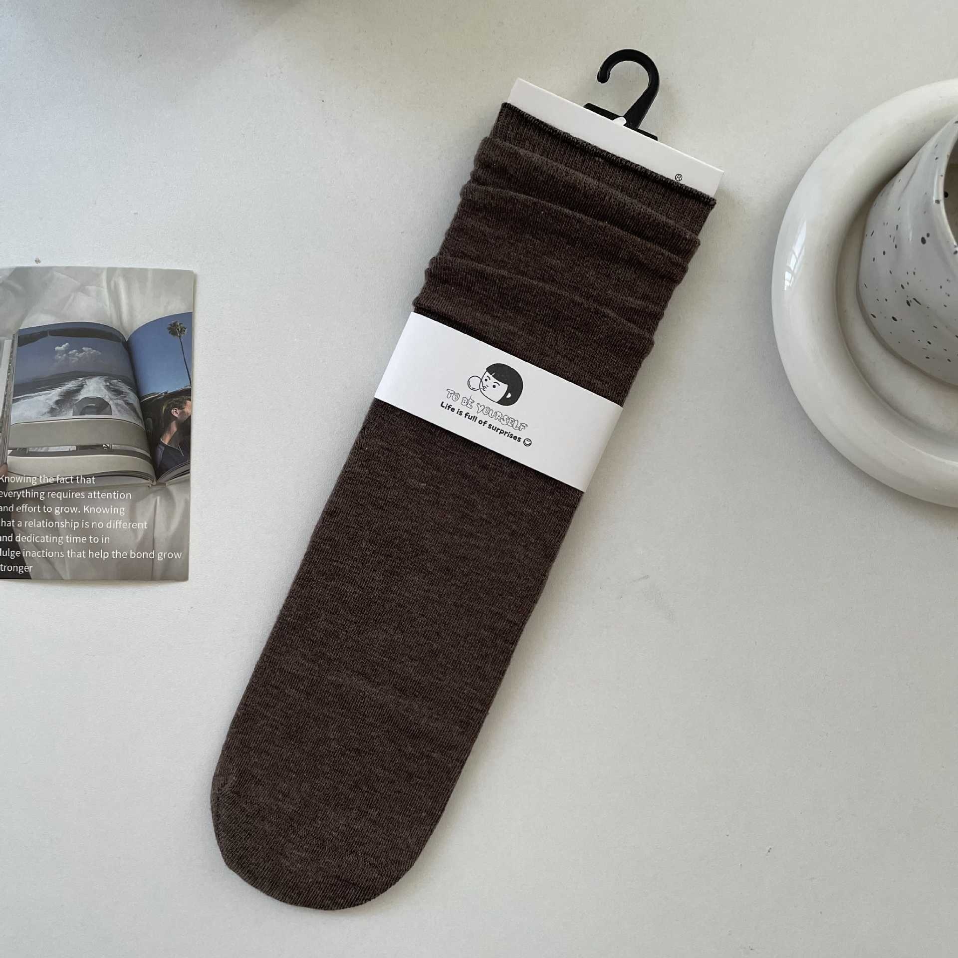 Cotton Women's Ribbed Slouch Crew Socks