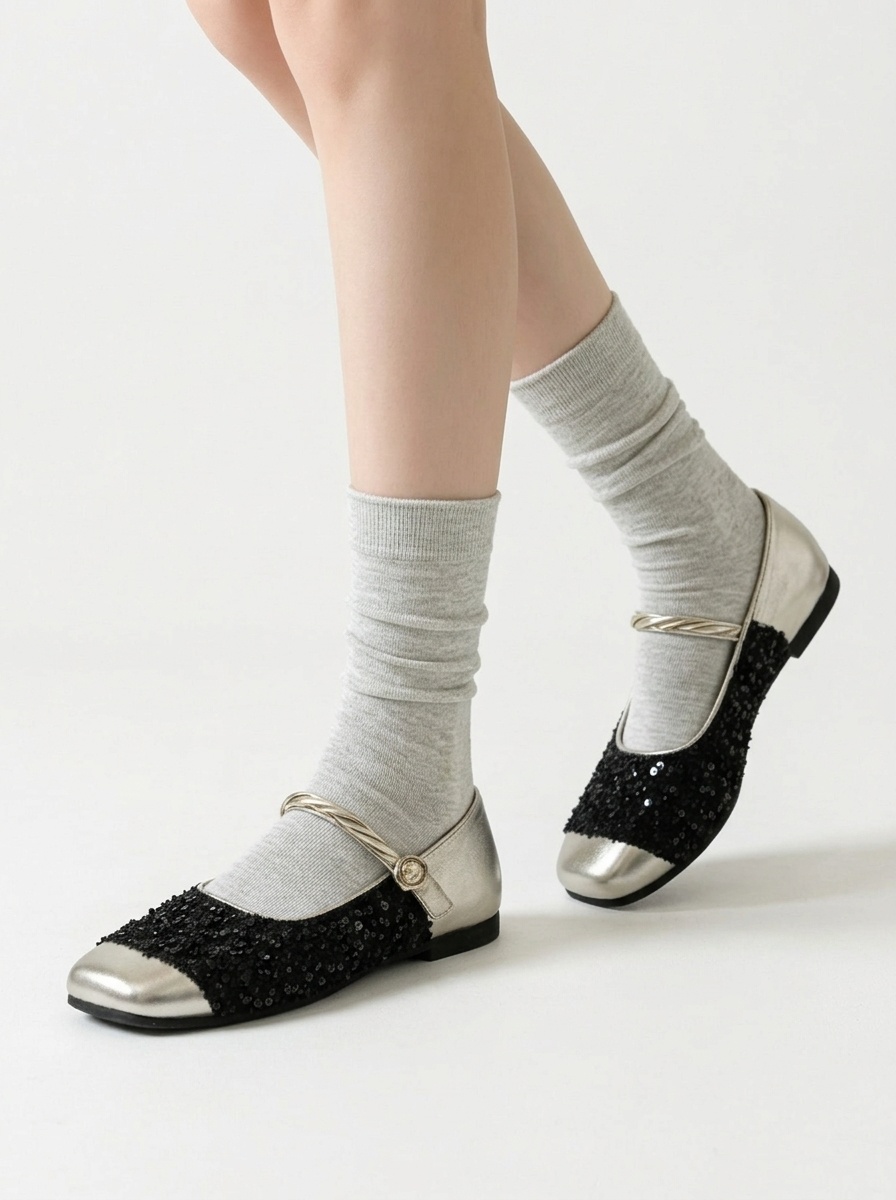Cotton Women's Ribbed Slouch Crew Socks