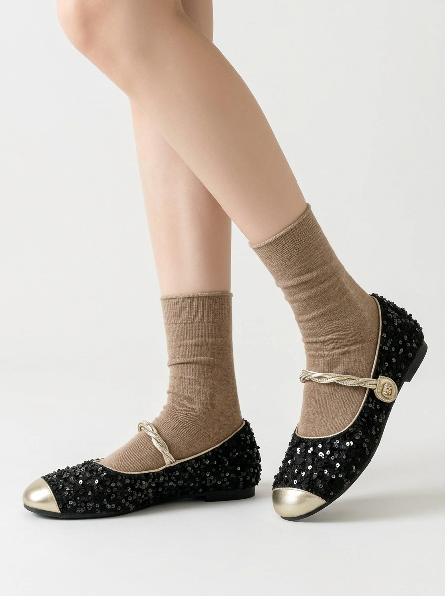 Cotton Women's Ribbed Slouch Crew Socks