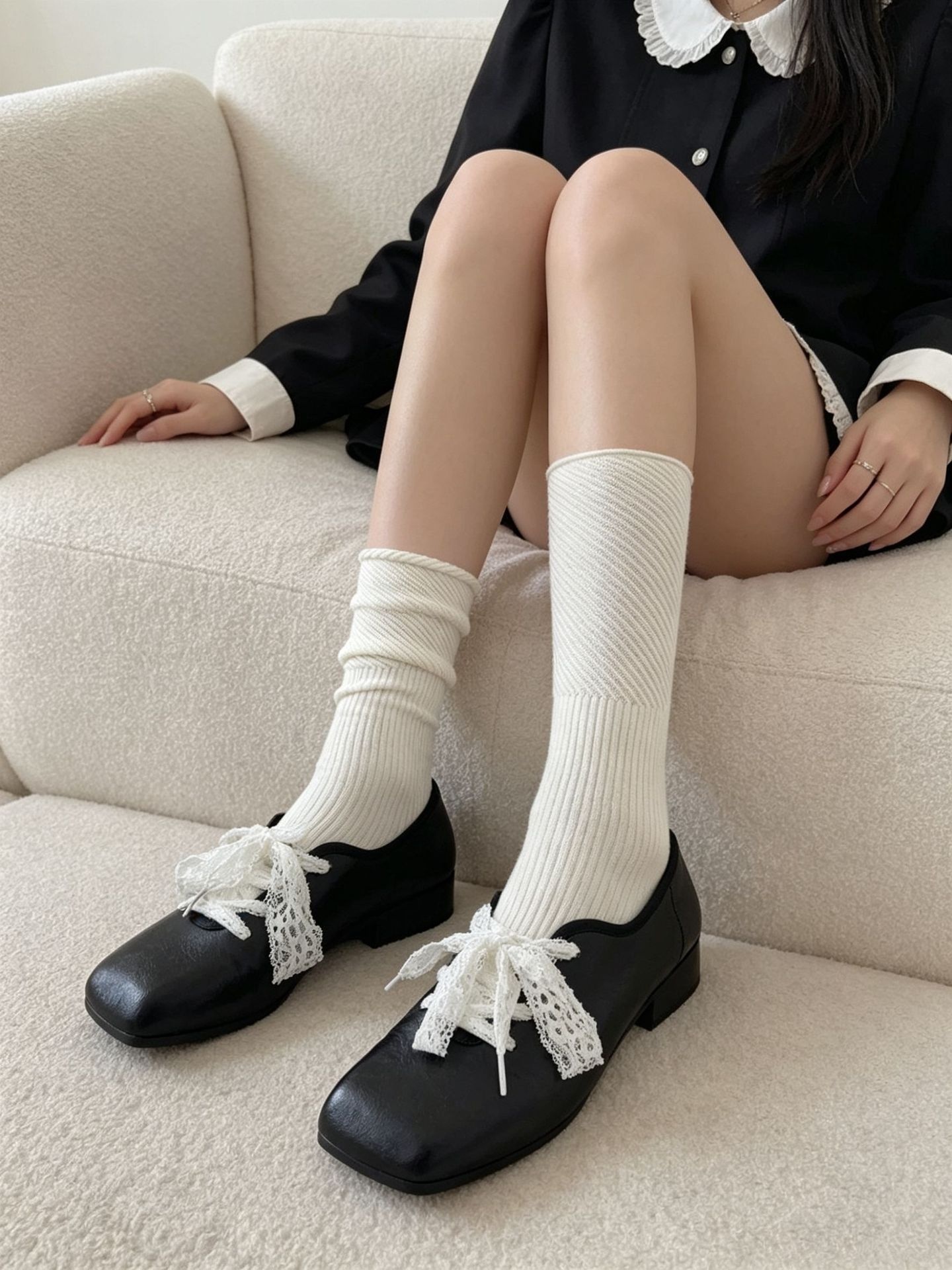 Women's Textured Slouch Crew Socks