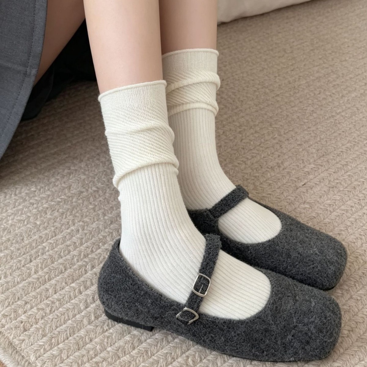 Women's Textured Slouch Crew Socks