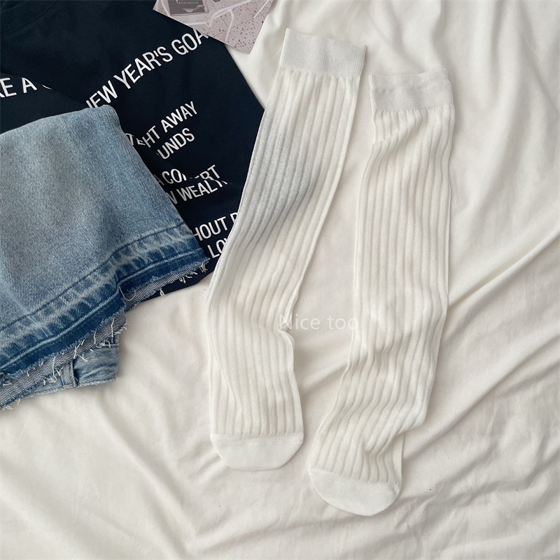 Women's Sheer Ribbed Crew Socks