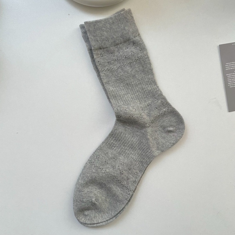 Women's Pointelle Knit Crew Socks