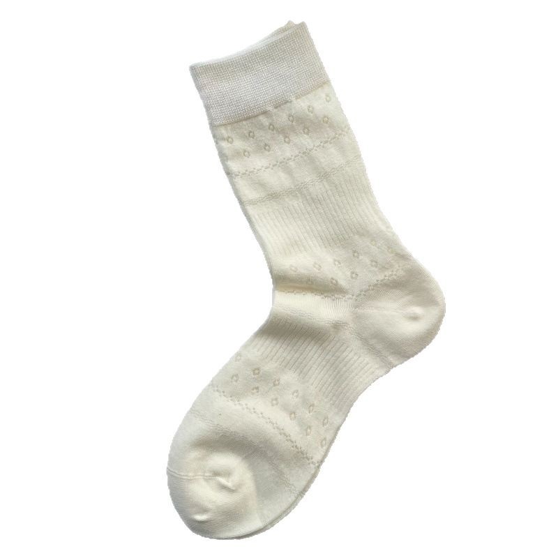 Women's Pointelle Knit Crew Socks