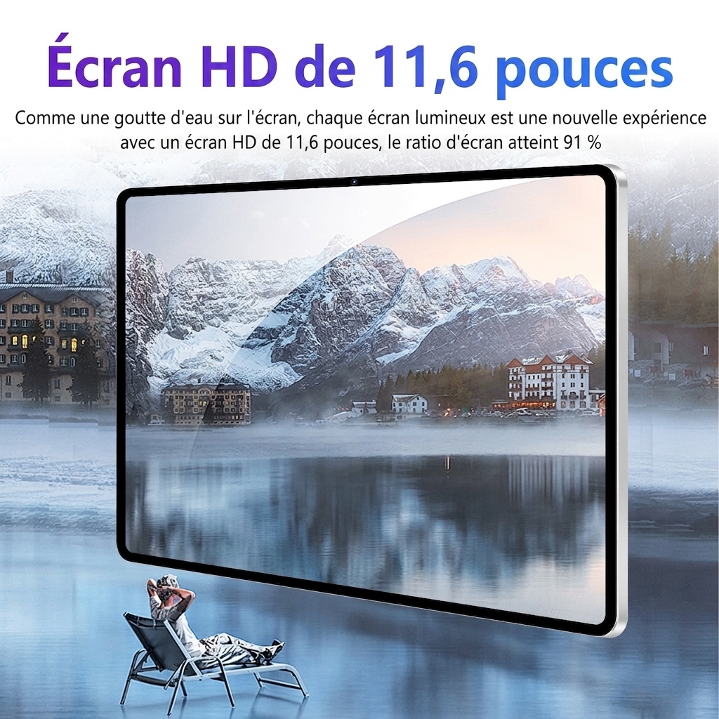 Tablette PC HD Pad8Max 10,1" - 4 Go de RAM, 32 Go de stockage (Compatible avec Google Play)
