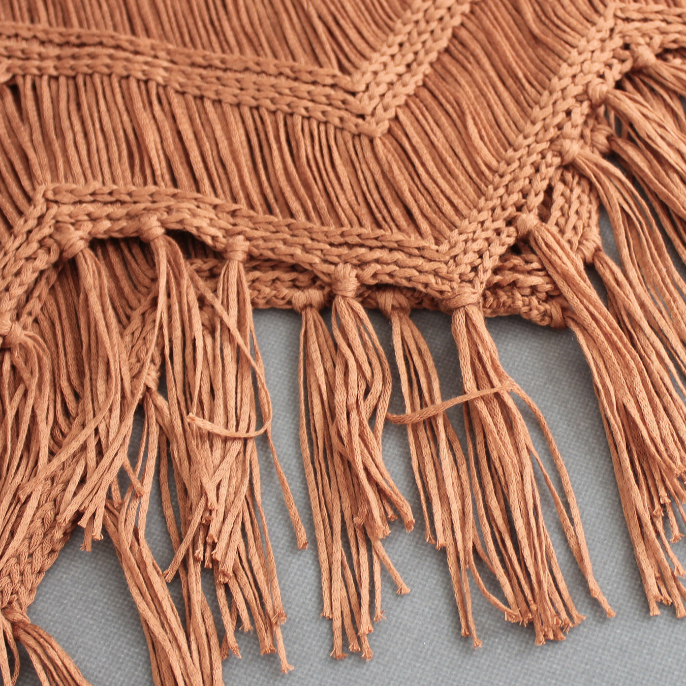 Women's Knit Tassel Cover-Up Hollow Out Summer Beach Top SSU-00039