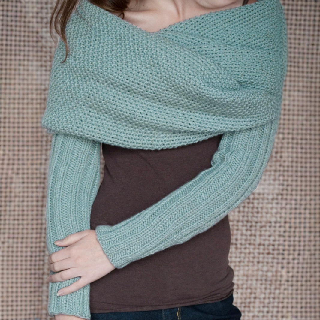 Knit Convertible Scarf Shawl - Textured Casual Fall Winter SSU-00118