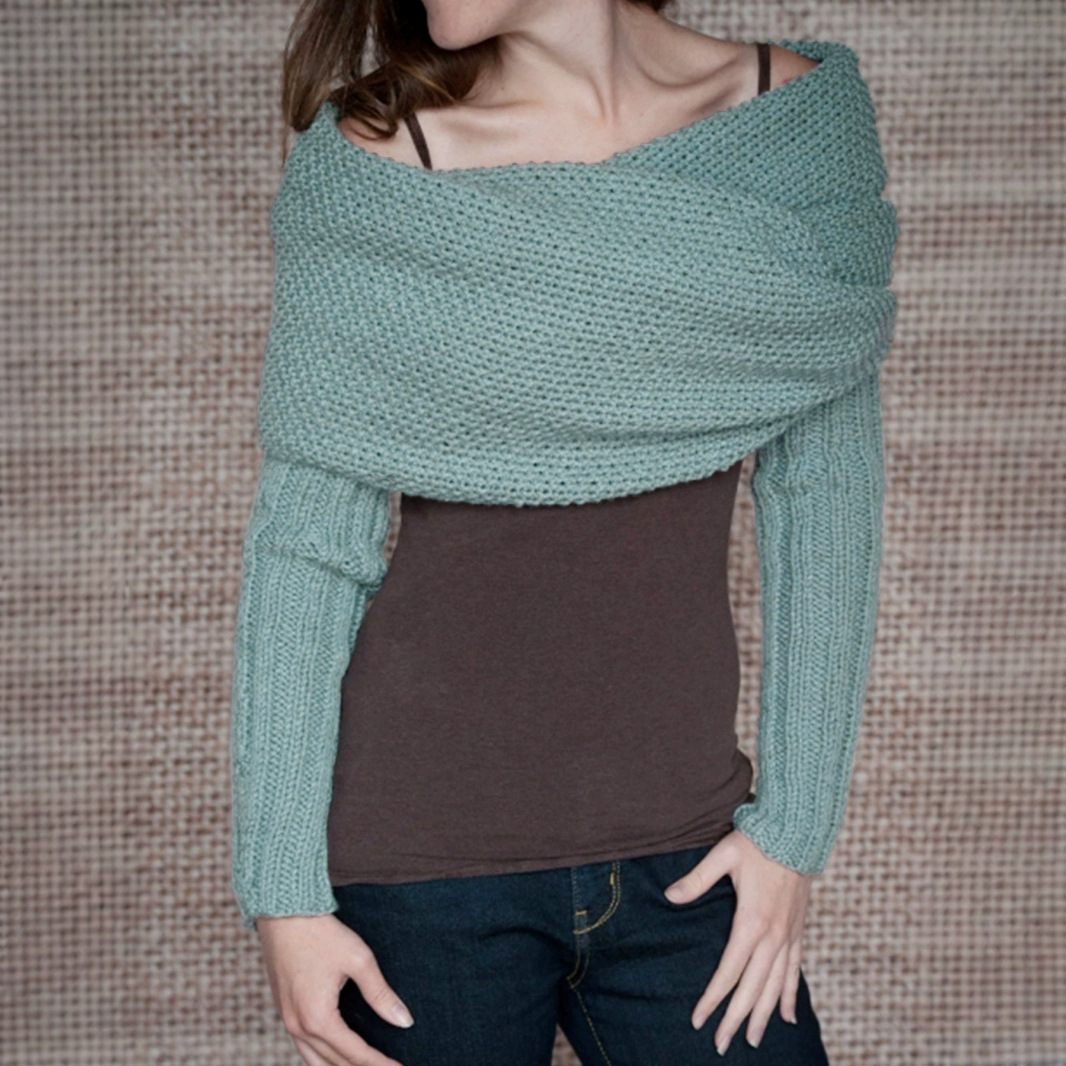 Knit Convertible Scarf Shawl - Textured Casual Fall Winter SSU-00118