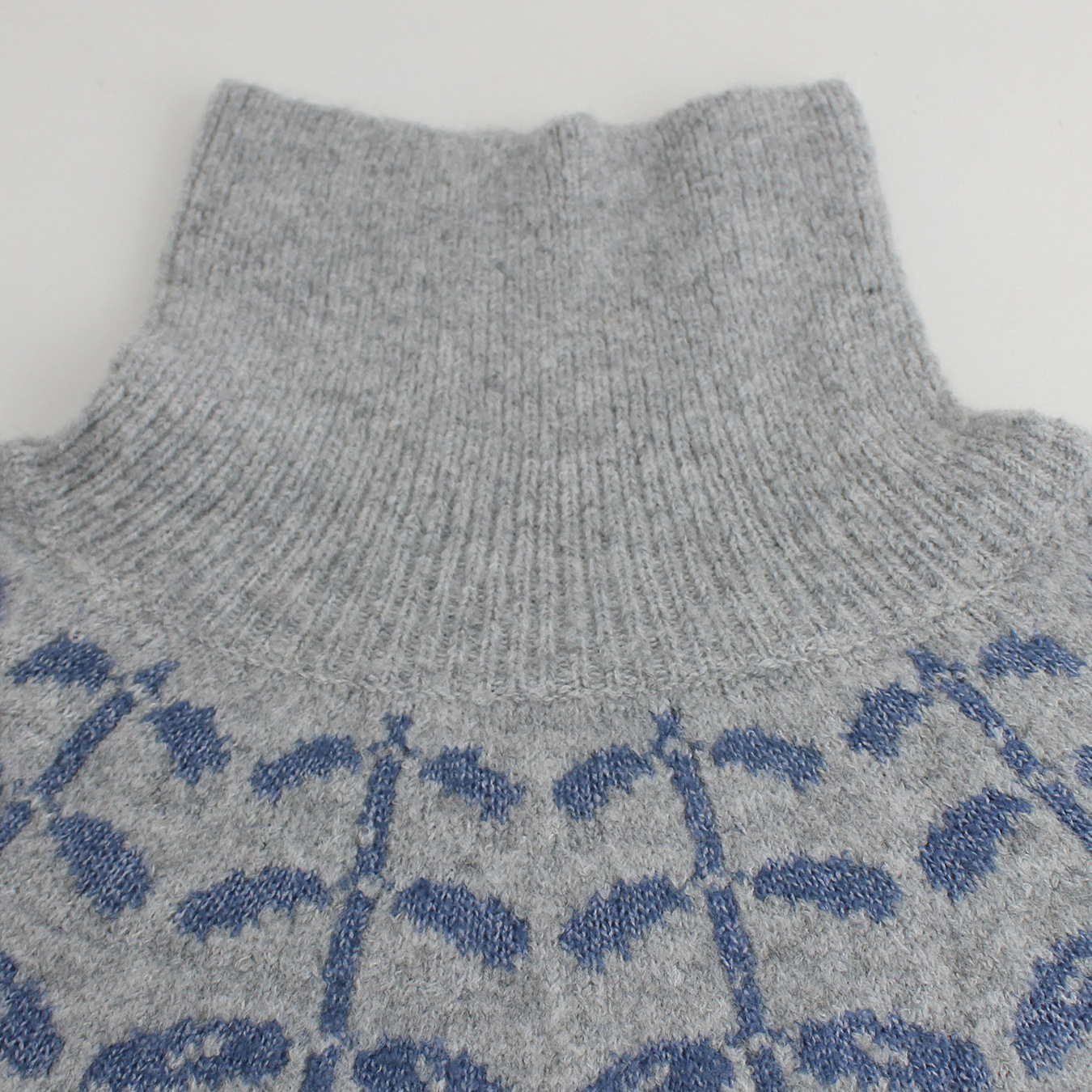 Knit Turtleneck Sweater Women Geometric Ribbed Texture SSU-00079