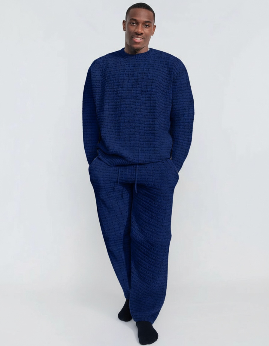 Loose Fit Short-Sleeve Shirt and Shorts Two-Piece Set for Men's Casual Sportswear