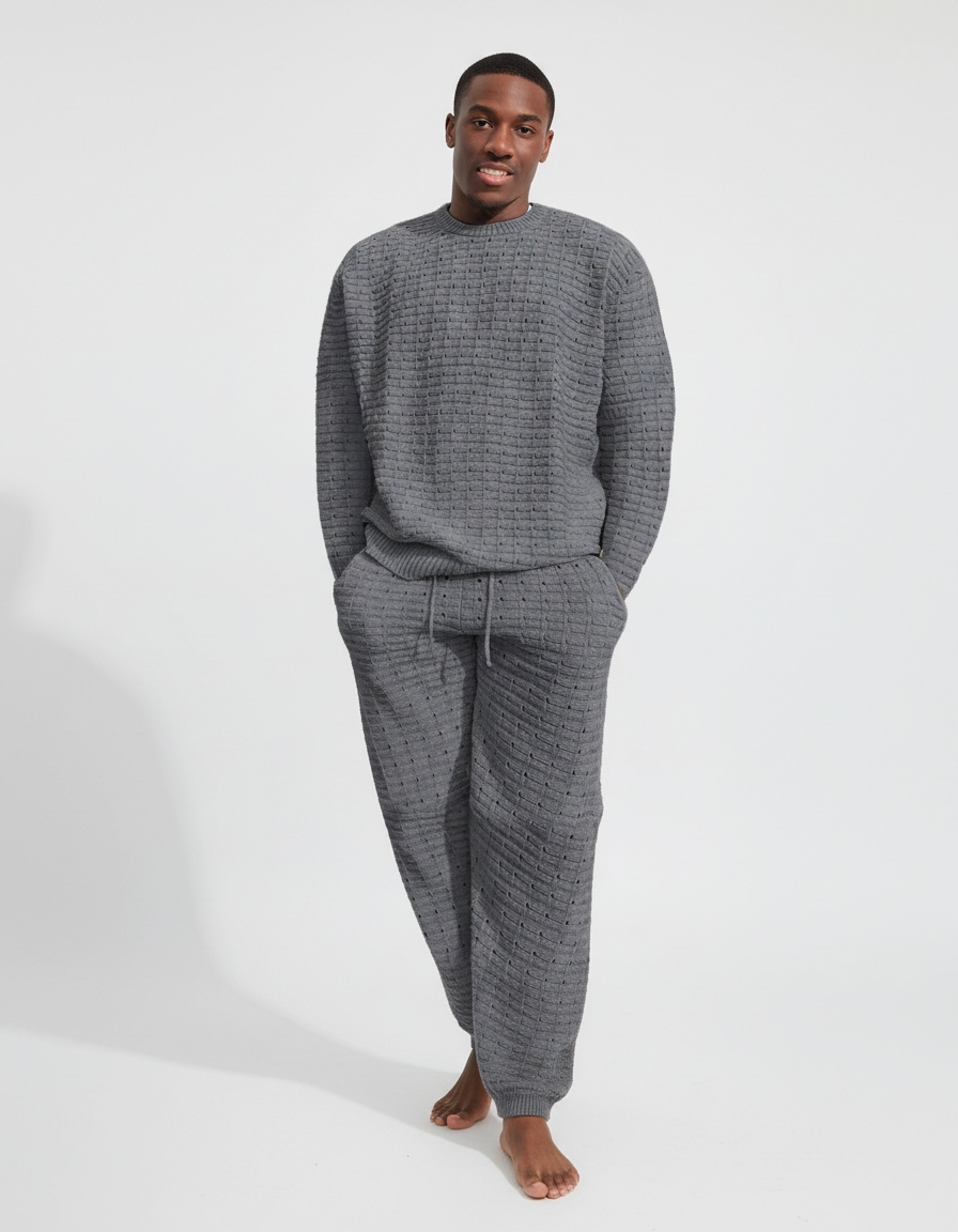 Loose Fit Short-Sleeve Shirt and Shorts Two-Piece Set for Men's Casual Sportswear