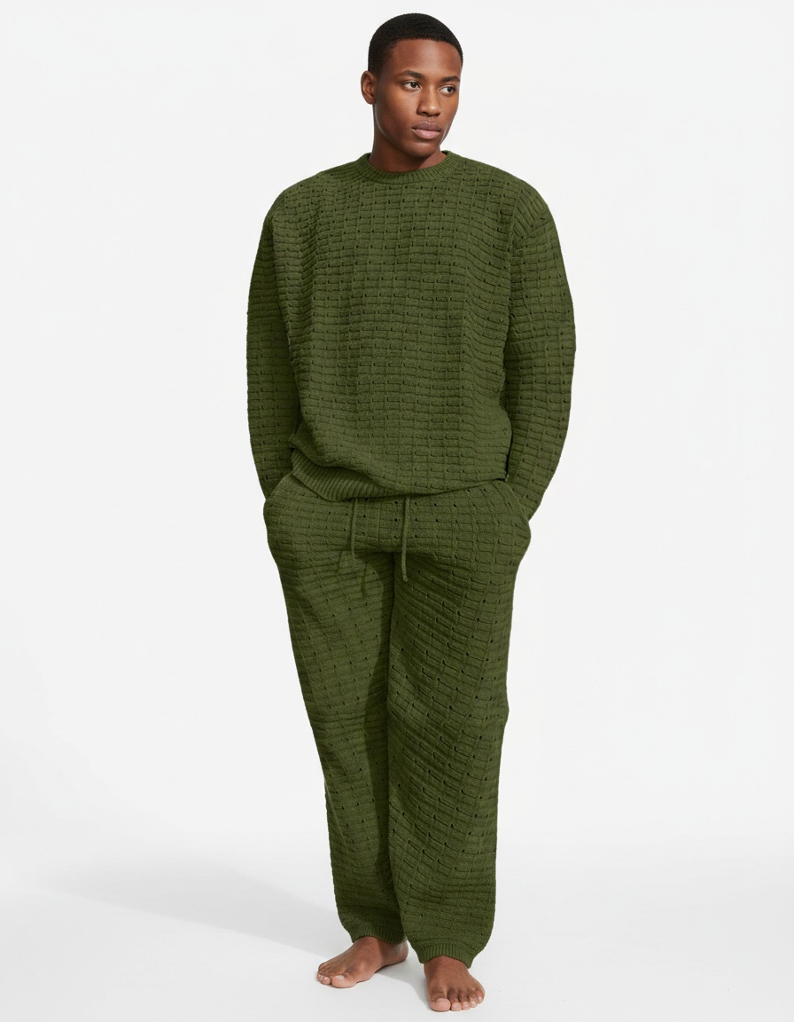 Loose Fit Short-Sleeve Shirt and Shorts Two-Piece Set for Men's Casual Sportswear