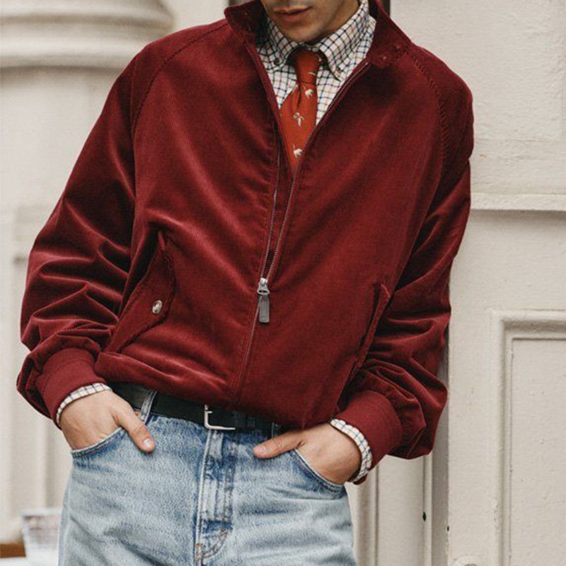 Winterbomberjack met reverskraag en ritssluiting, casual pasvorm voor heren