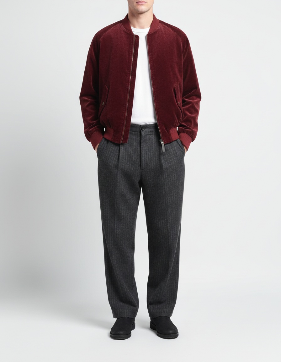 Winterbomberjack met reverskraag en ritssluiting, casual pasvorm voor heren