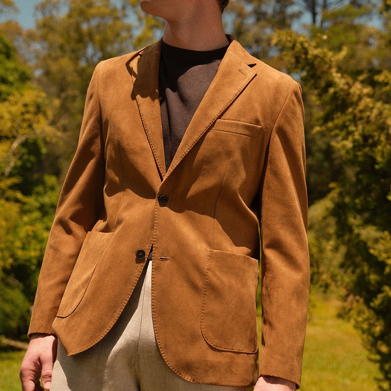 Slim Fit Solid Color Lapel Jacket with Pockets for Men's Casual Winter Wear