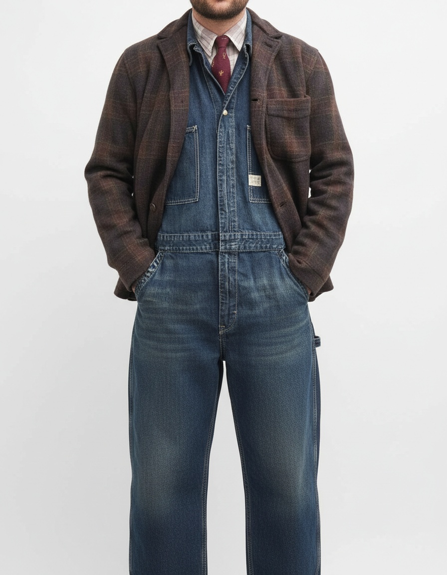 Losvallend modieus herfstjasje met revers voor heren, geschikt voor casual gelegenheden.