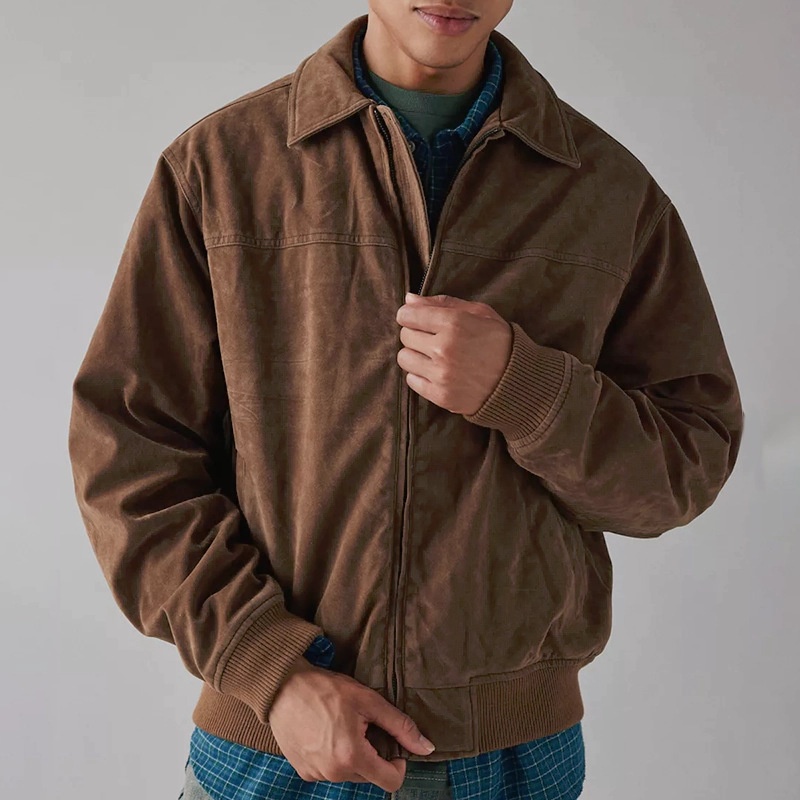 Retro Style Windproof Winter Jacket with Casual Fit for Men's Wear