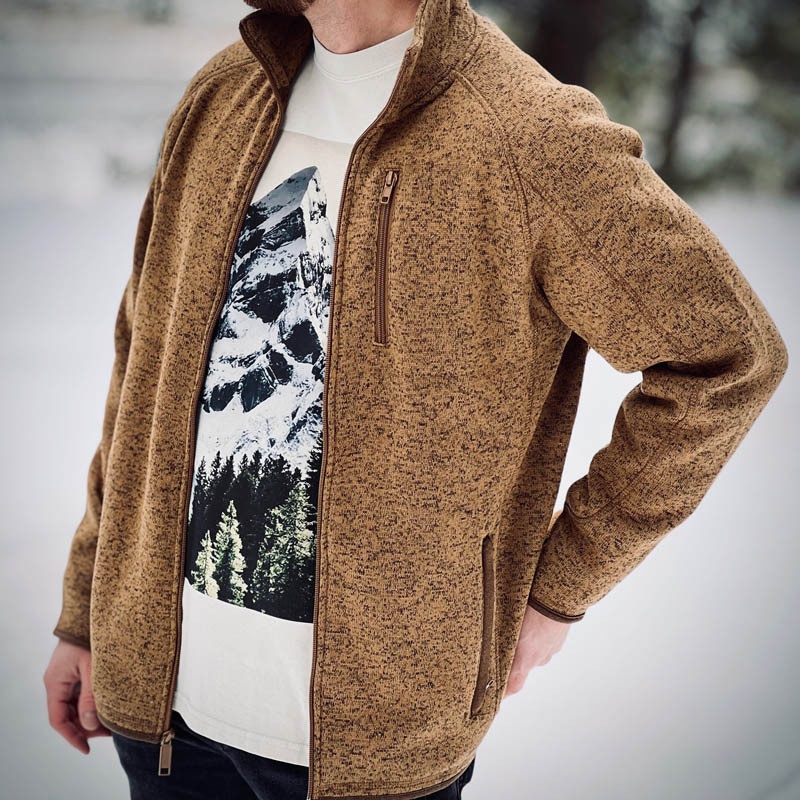 Full-Zipped Casual Winter Jacket for Menswear