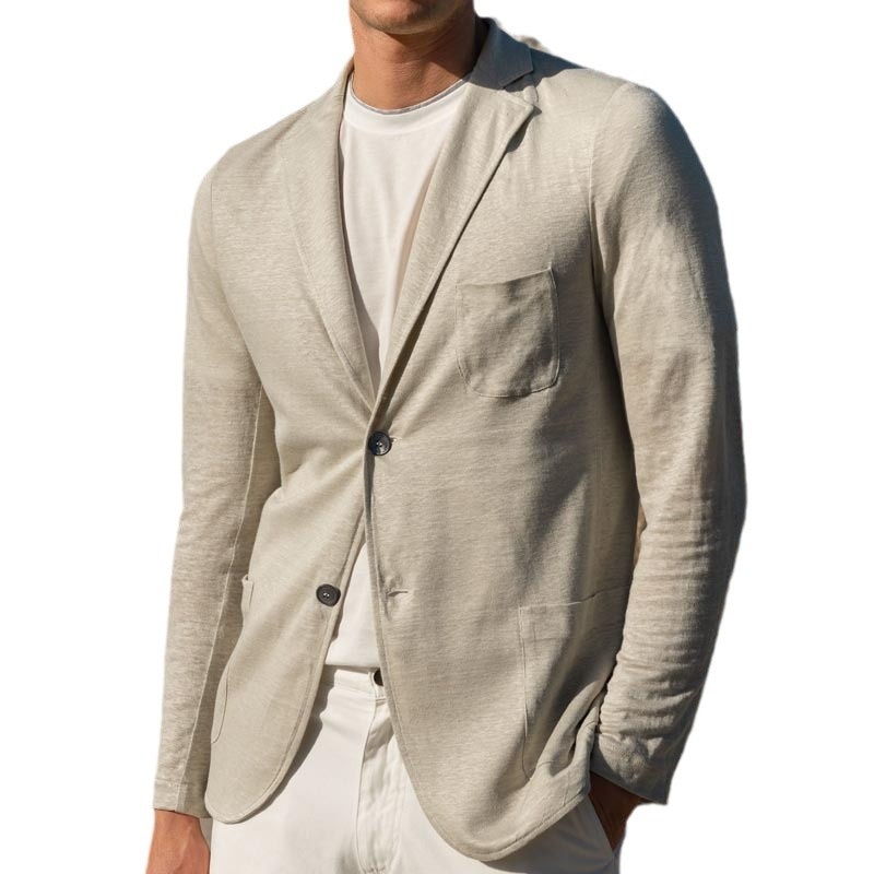 Loose Fit Cotton Blend Casual Winter Blazer for Men's Wear