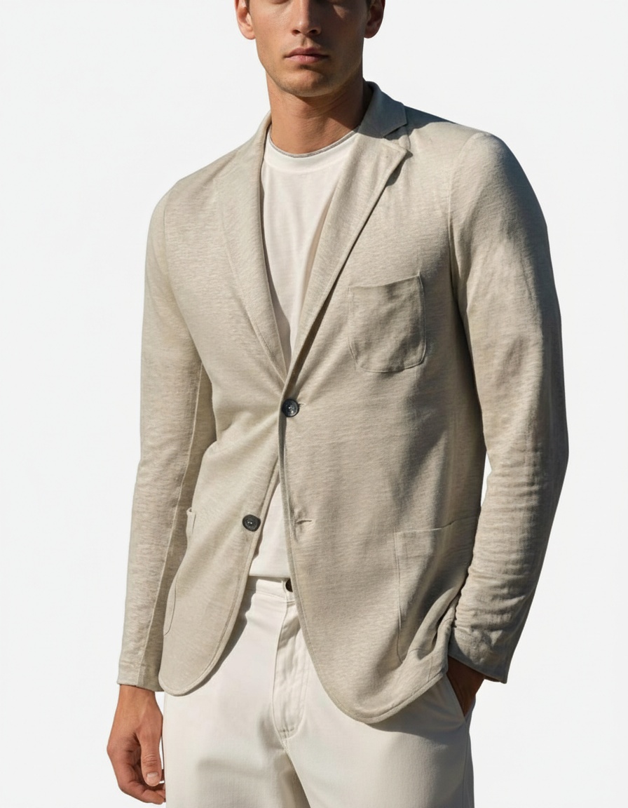 Loose Fit Cotton Blend Casual Winter Blazer for Men's Wear