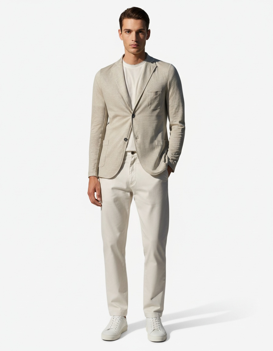 Loose Fit Cotton Blend Casual Winter Blazer for Men's Wear