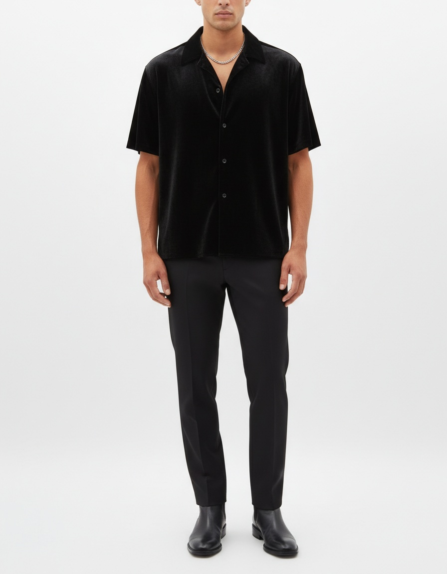 Korean Fleece Short-Sleeved Breathable Business Casual Men's Shirt