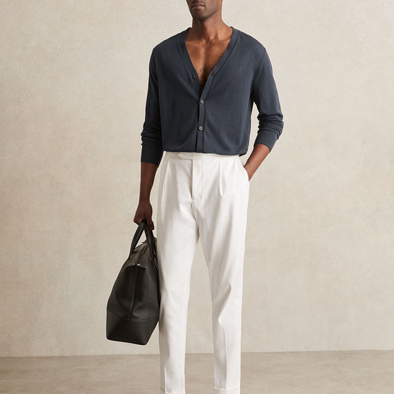 Slim-Fit Casual Knitted Cardigan Men's Long Sleeves Sweater