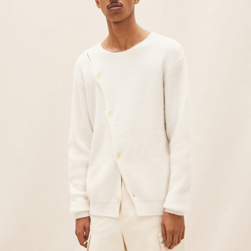 Loose Fit Hooded Knitted Sweater for Men's Casual Autumn Wear