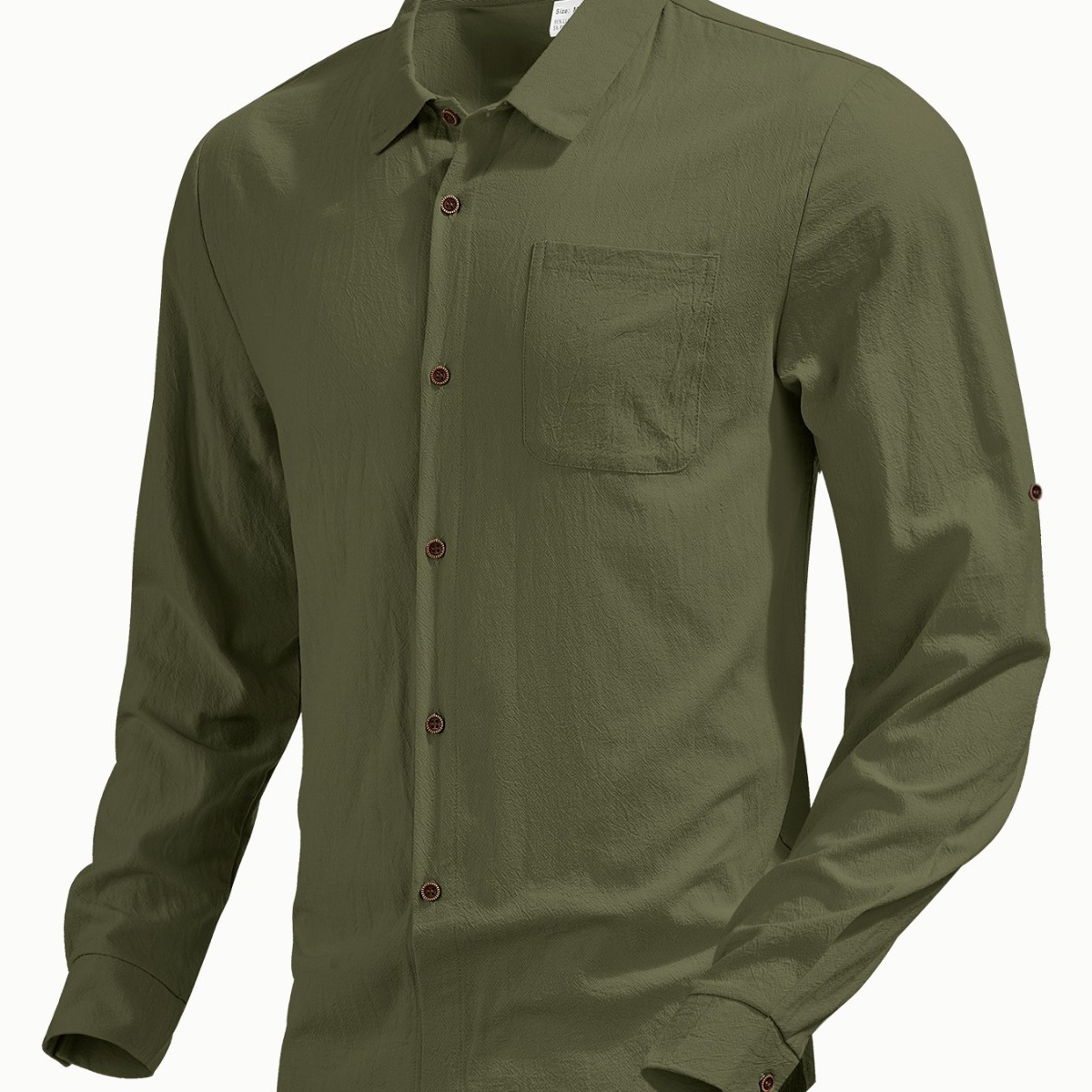 Linen Short Sleeve Button Down Casual Shirt - Beach Vacation NDF-00094