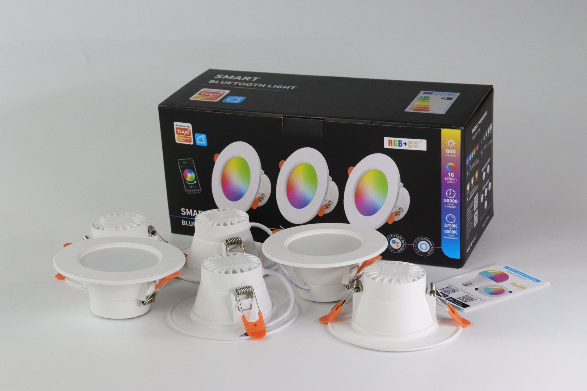 Smart LED Recessed Downlight RGB CCT Dimmable WiFi Bluetooth