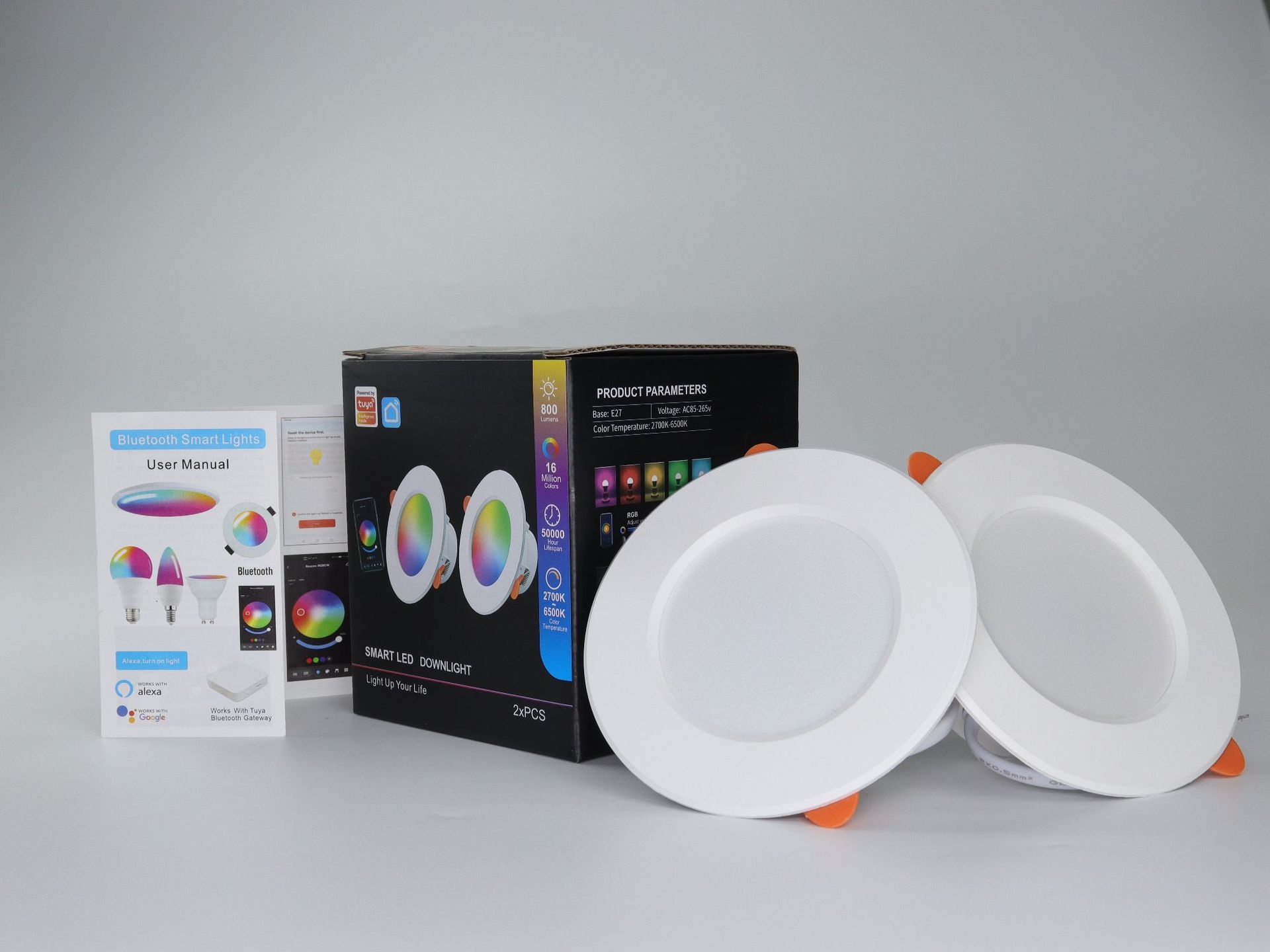 Smart LED Recessed Downlight RGB CCT Dimmable WiFi Bluetooth