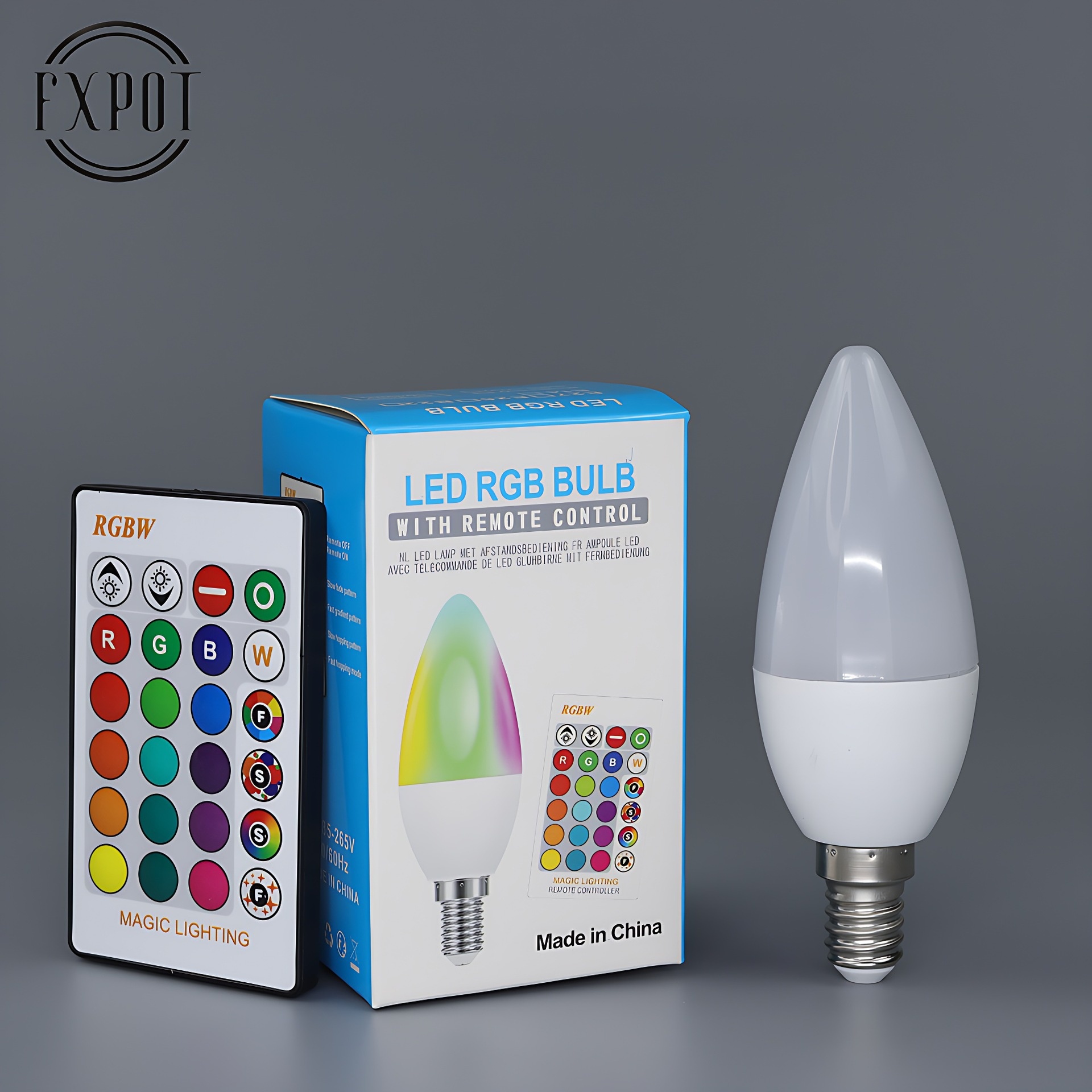 Smart RGB LED Candelabra Bulb E12/E14 Dimmable Color