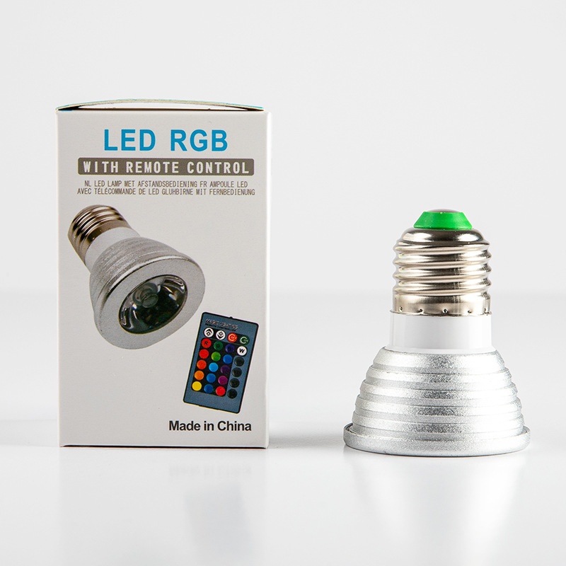 Smart RGB LED Bulb with Remote Control Dimmable Color Light