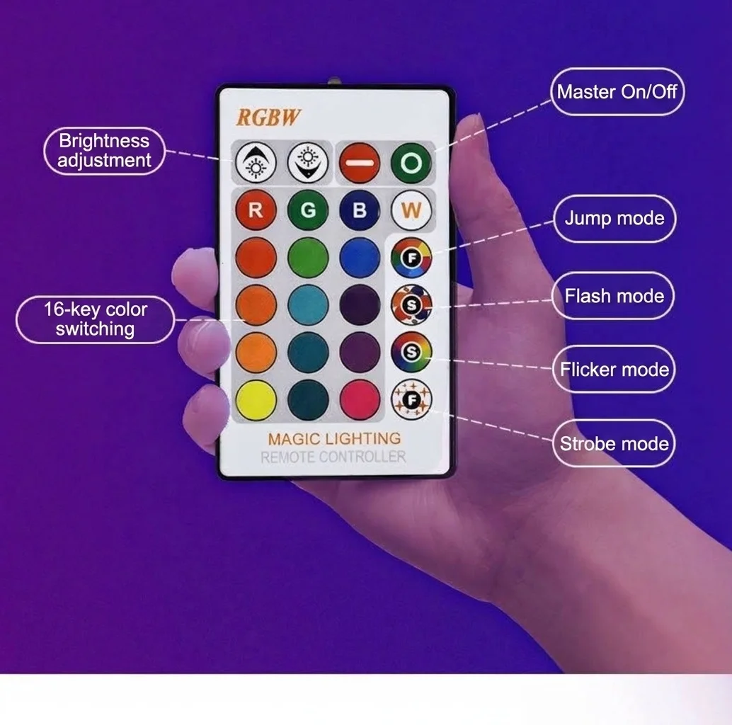 Smart RGB LED Light Bulb E27 with Remote Control and Dimming