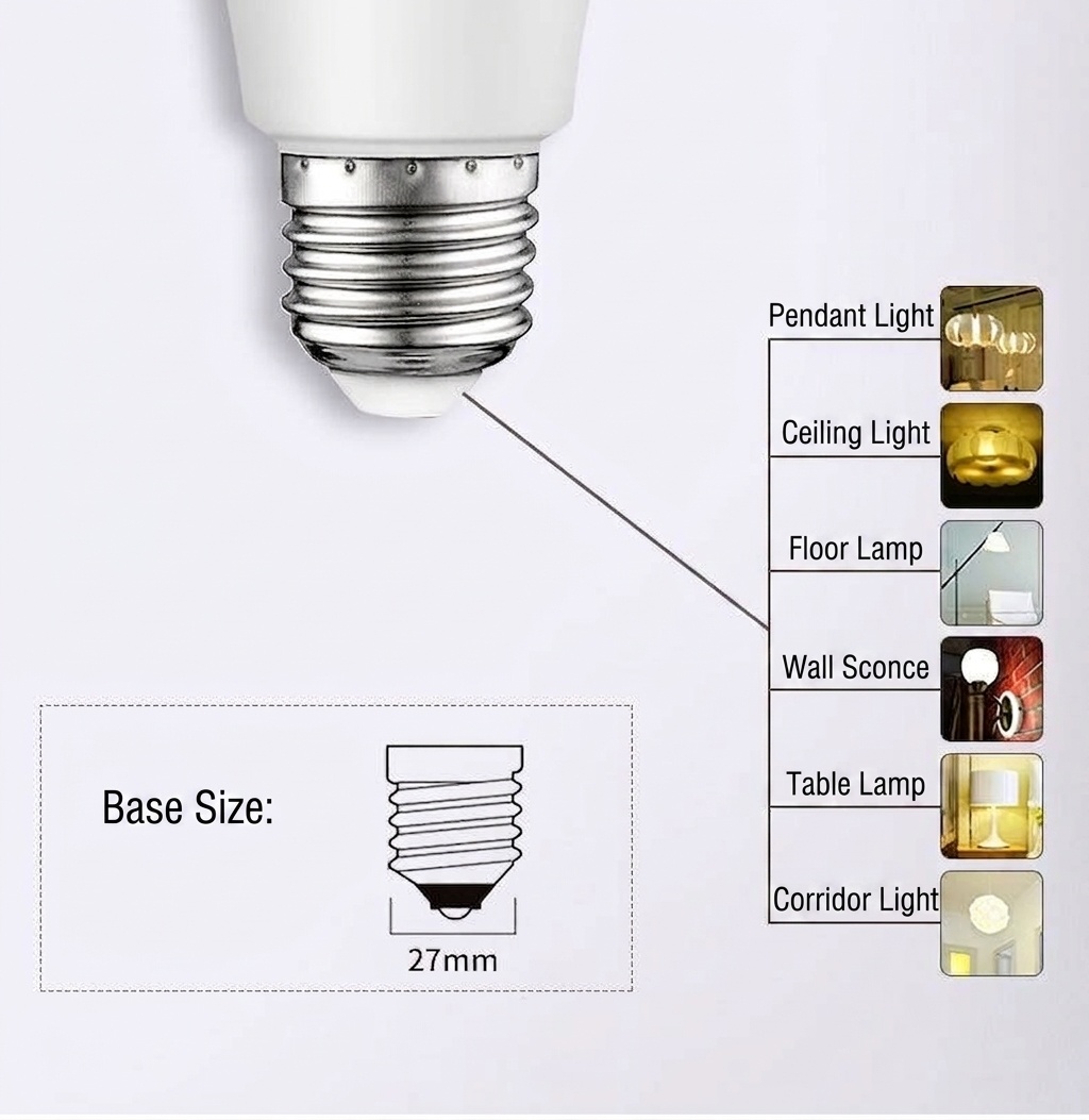 Lampadina LED RGB intelligente con attacco E27, telecomando e funzione di regolazione dell'intensità luminosa.