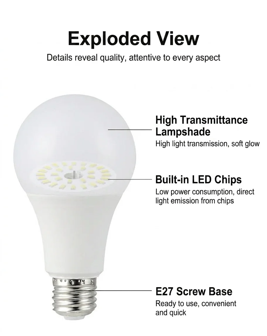 Smart RGB LED Light Bulb E27 with Remote Control and Dimming