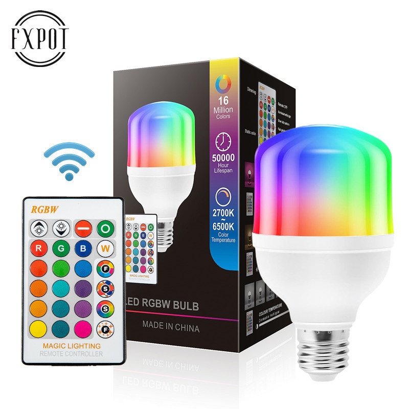 Tuya Smart RGBW LED Bulb E27 Dimmable Color Changing Light