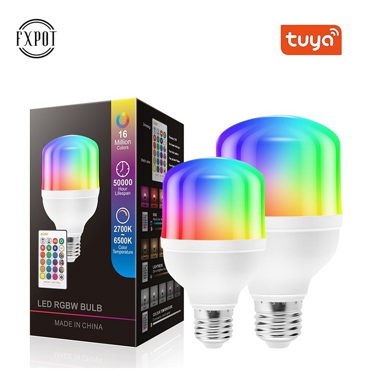 Tuya Smart RGBW LED Bulb E27 Dimmable Color Changing Light
