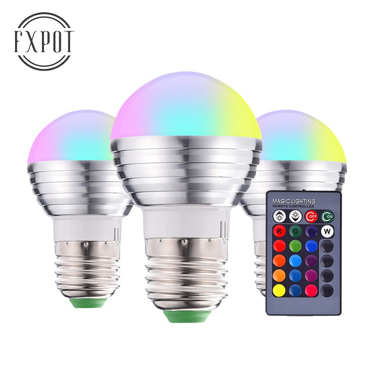 Smart RGB LED Light Bulb with Remote Control E27/E26/B22
