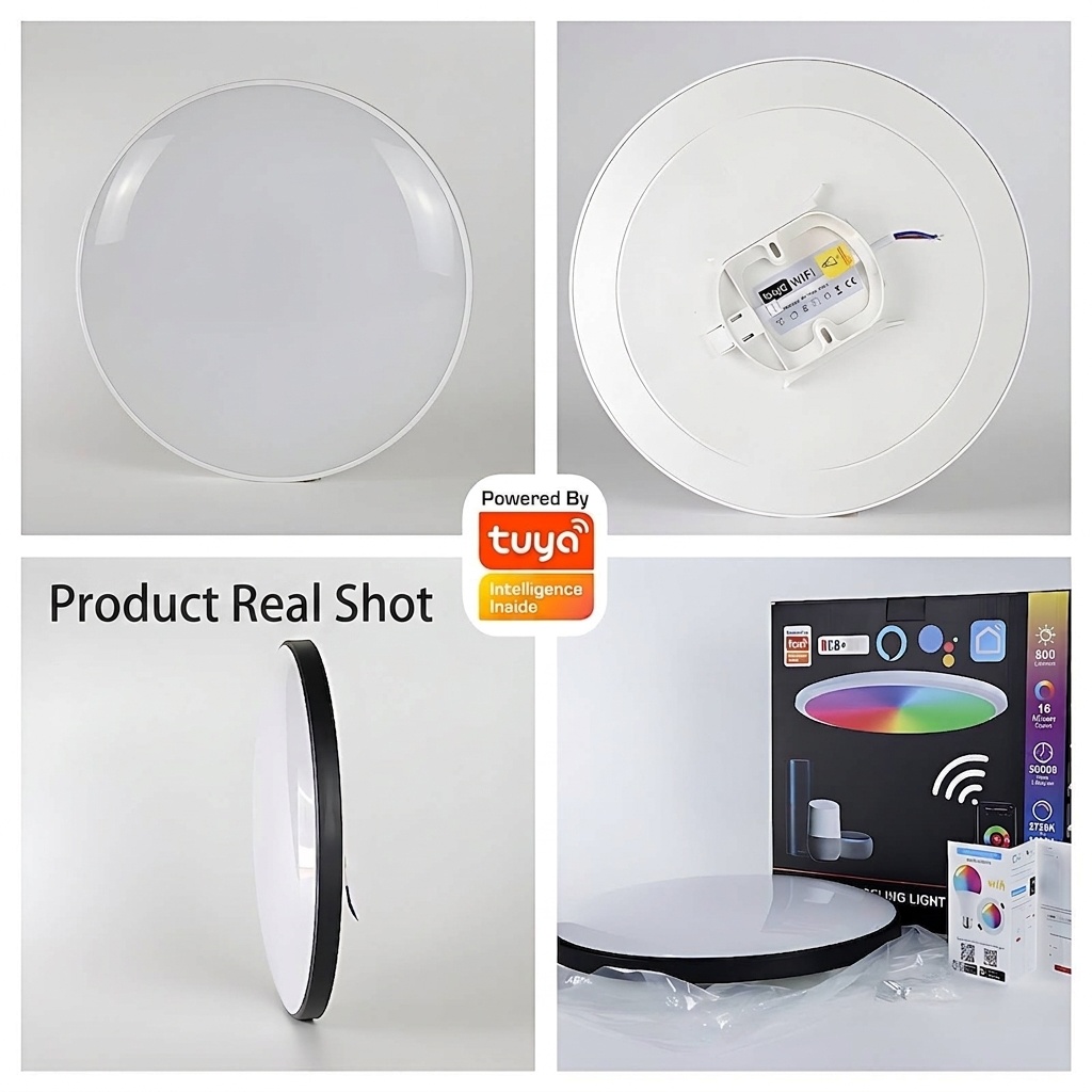 Smart RGB LED Ceiling Light Dimmable Works with Alexa and Google