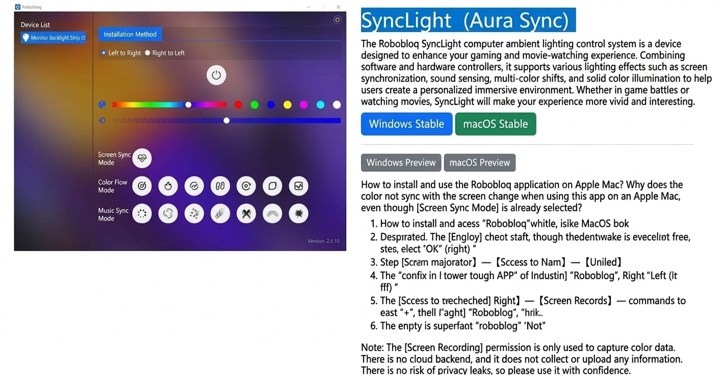 Smart Monitor Backlight LED Strip RGB Sync Gaming Light