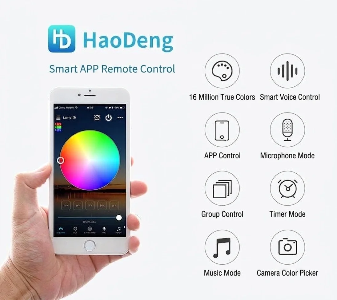 Smart RGB CCT LED Downlight Dimmable Bluetooth Mesh Light