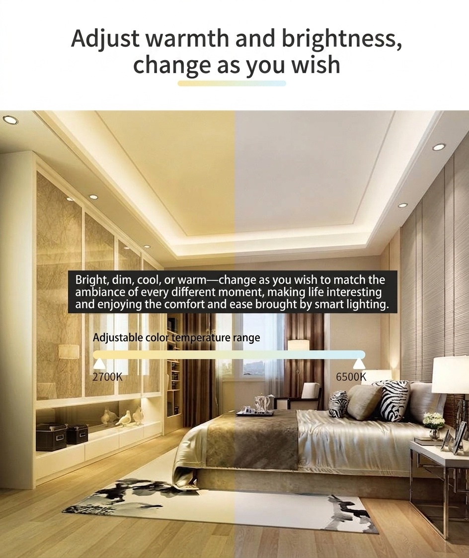 Smart RGB CCT LED Downlight Dimmable Bluetooth Mesh Light