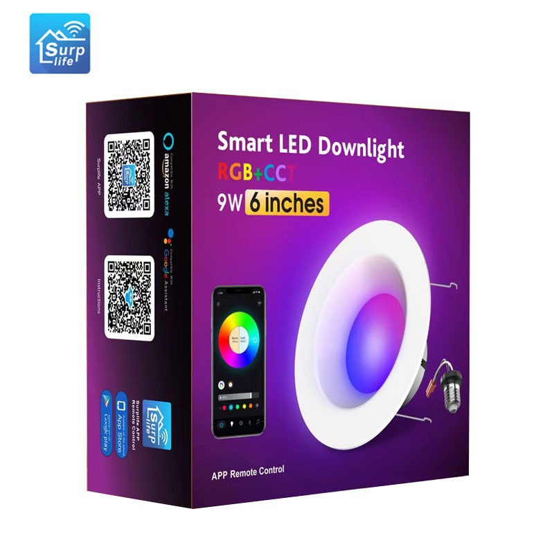 Smart RGB CCT LED Downlight Dimmable Bluetooth Mesh Light