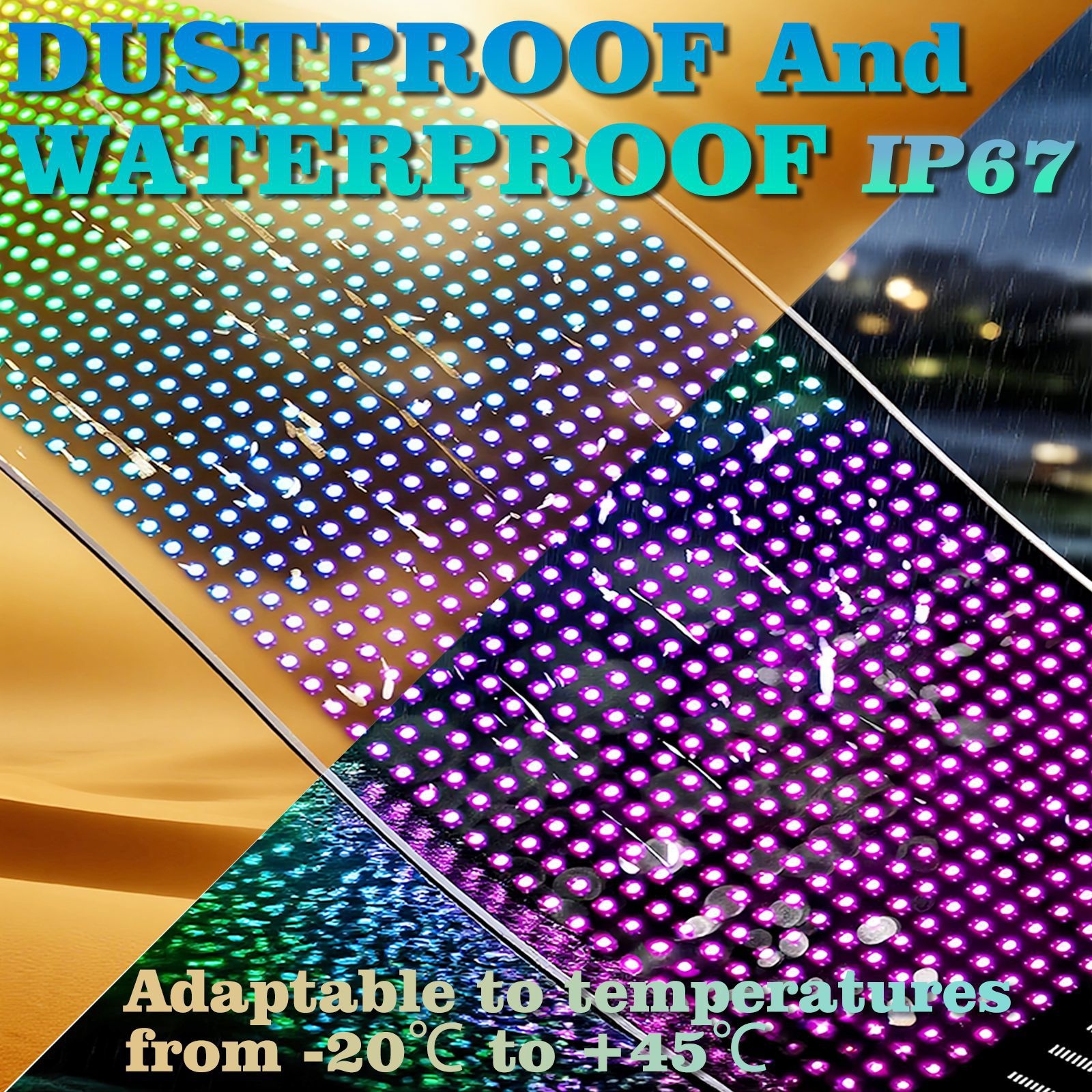 Smart LED Matrix Panel Voice Control Car Sign RGB Display