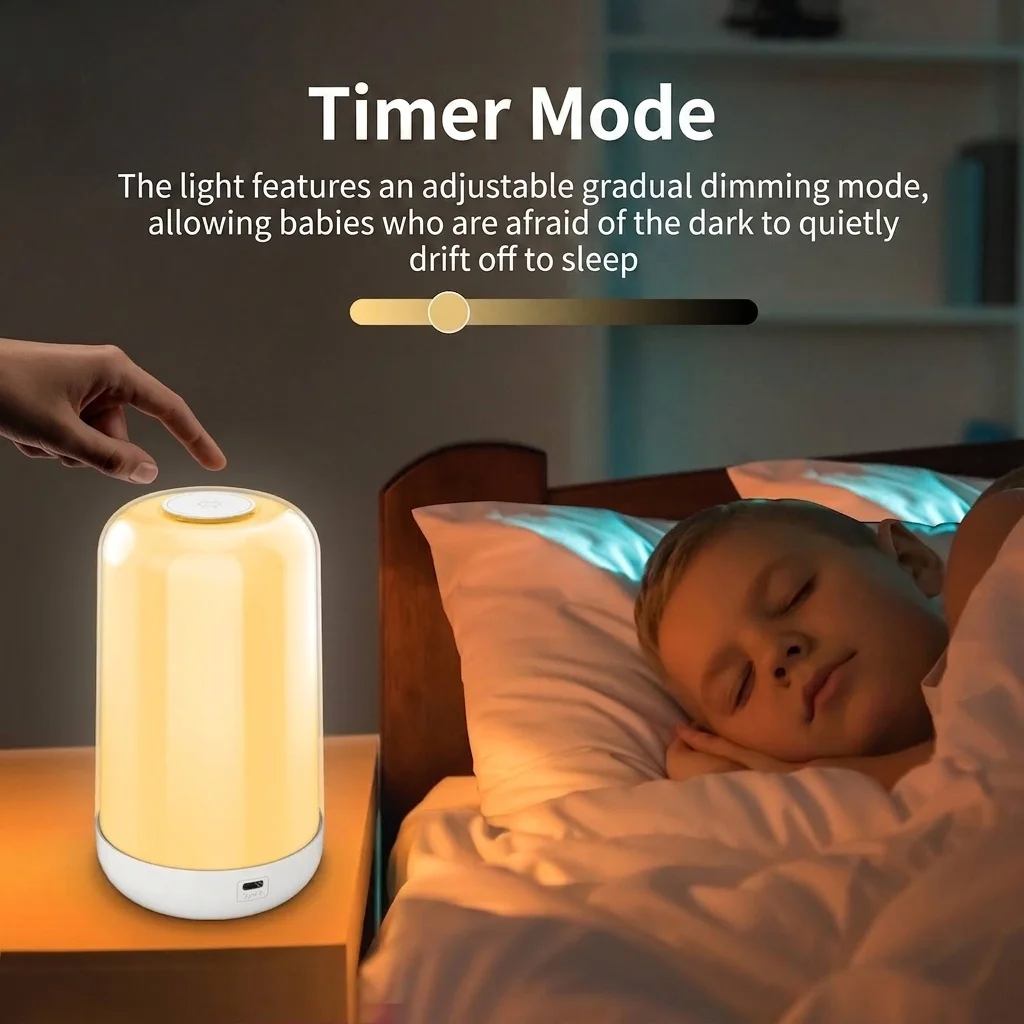 Smart RGB LED Bedside Lamp with App and Touch Control