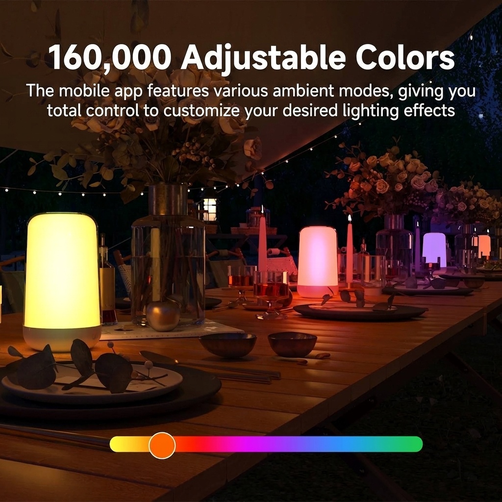Smart RGB LED Bedside Lamp with App and Touch Control
