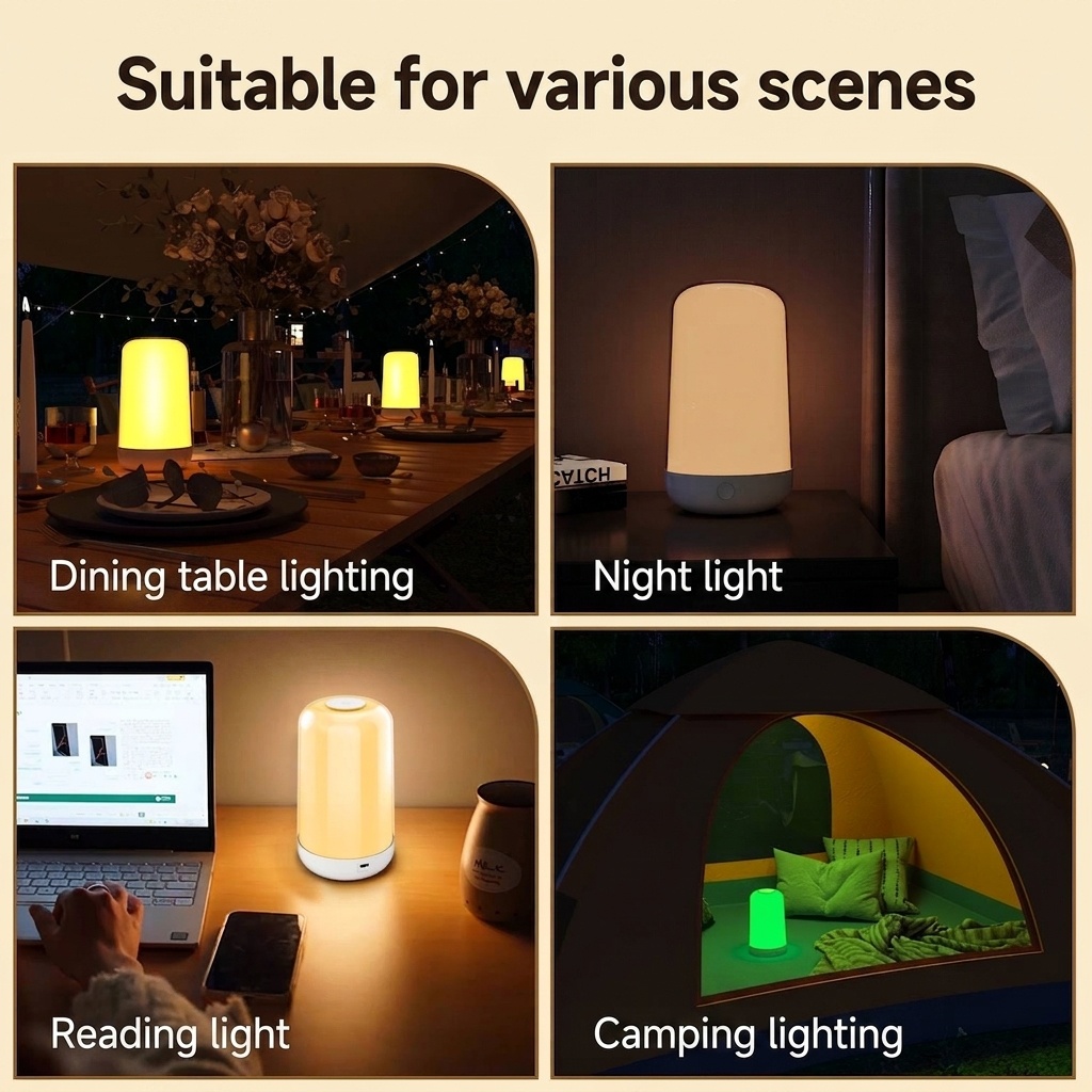 Smart RGB LED Bedside Lamp with App and Touch Control