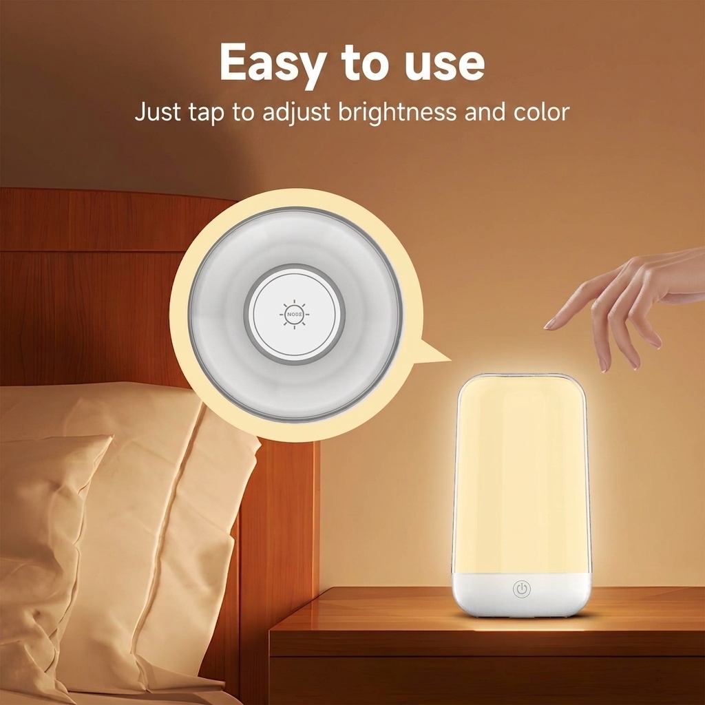 Smart RGB LED Bedside Lamp with App and Touch Control