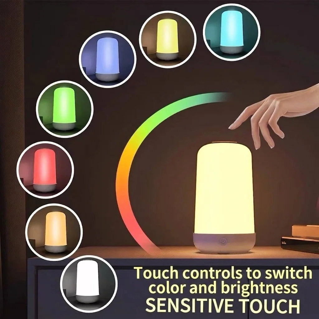 Smart RGB LED Bedside Lamp with App and Touch Control